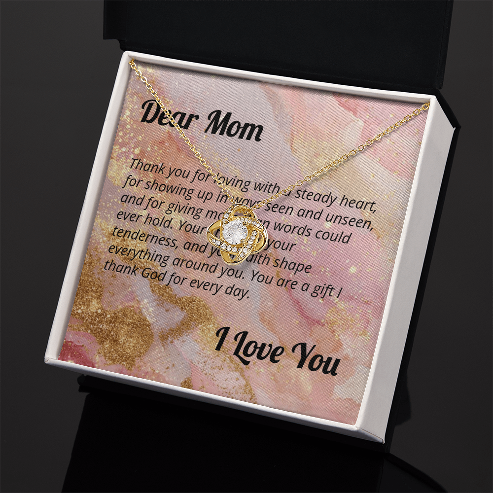 Dear Mom - Mother's Day Devotional Love Knot Necklace