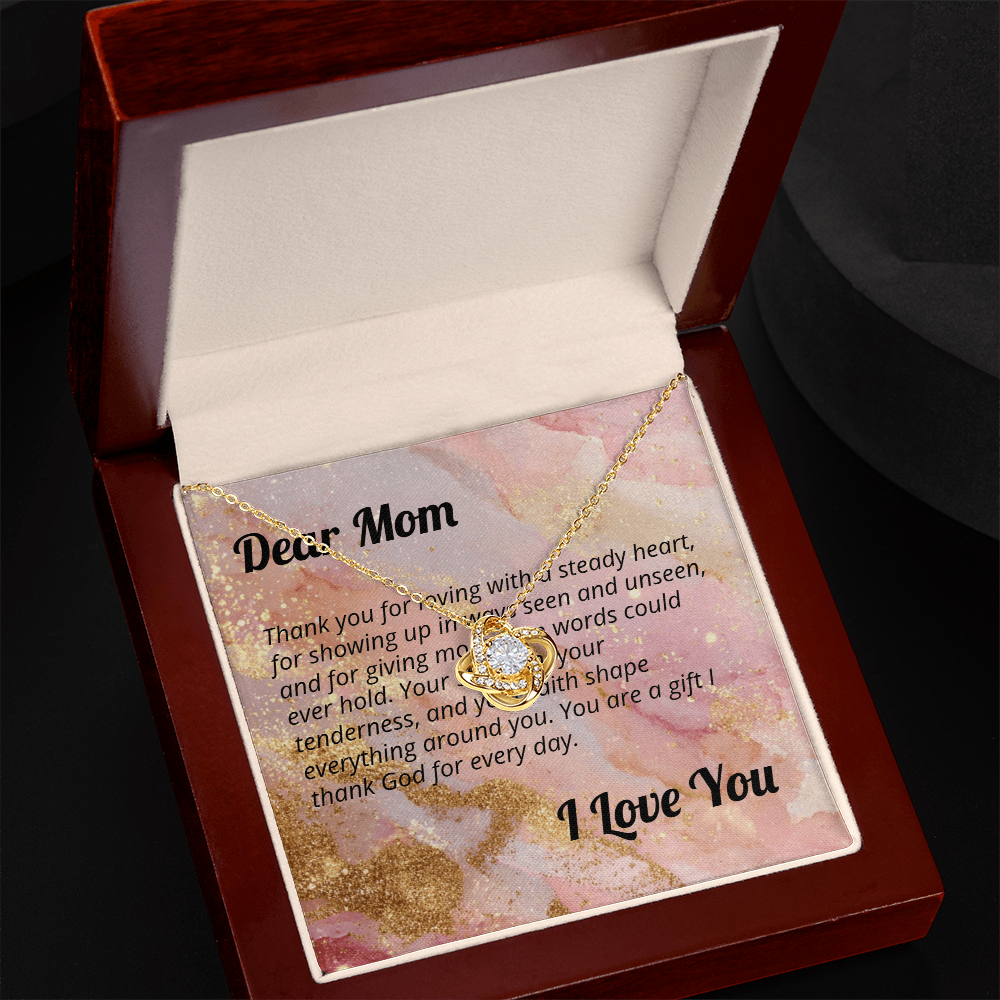 Dear Mom - Mother's Day Devotional Love Knot Necklace