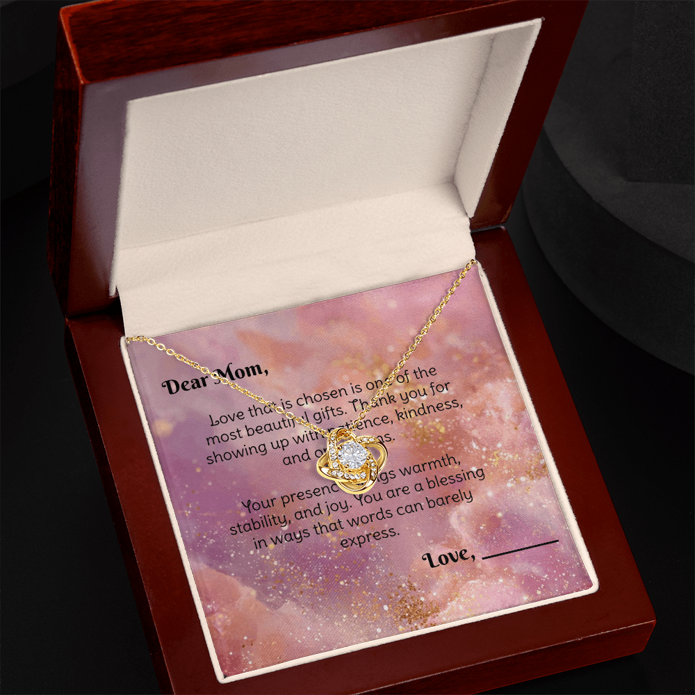 To the Bonus Mom - Stepmom Devotional Love Knot Necklace