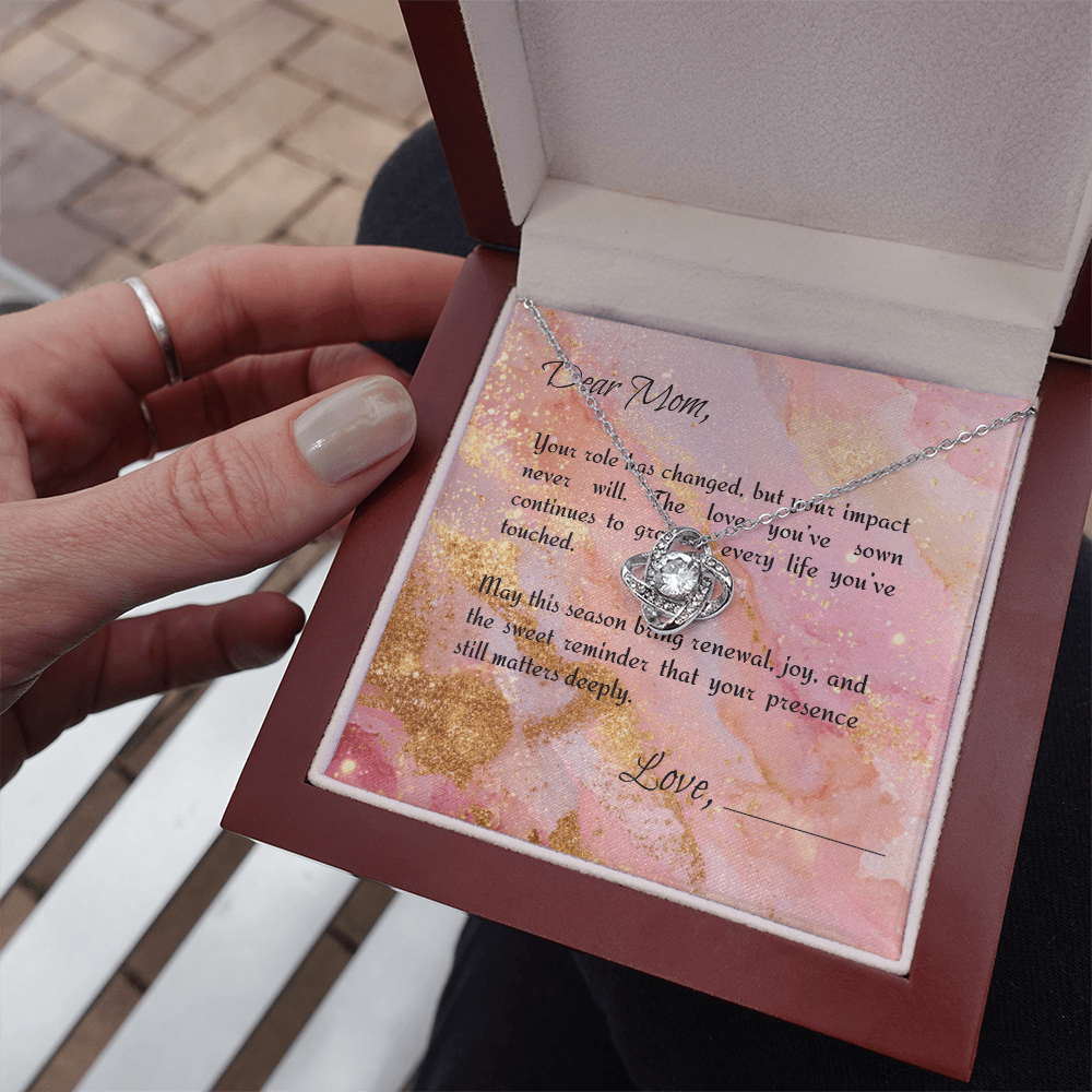 For the Empty‑Nest Mom - New Season Devotional Love Knot Necklace