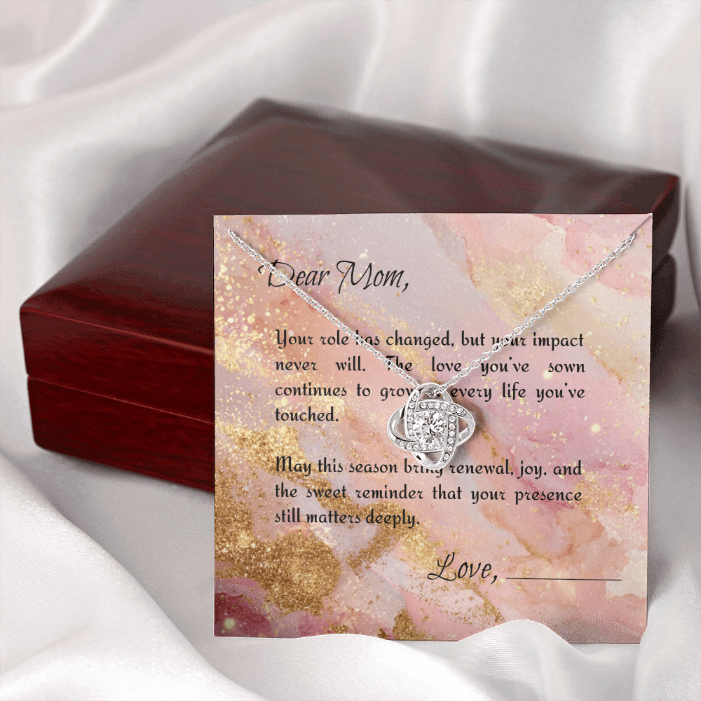 For the Empty‑Nest Mom - New Season Devotional Love Knot Necklace