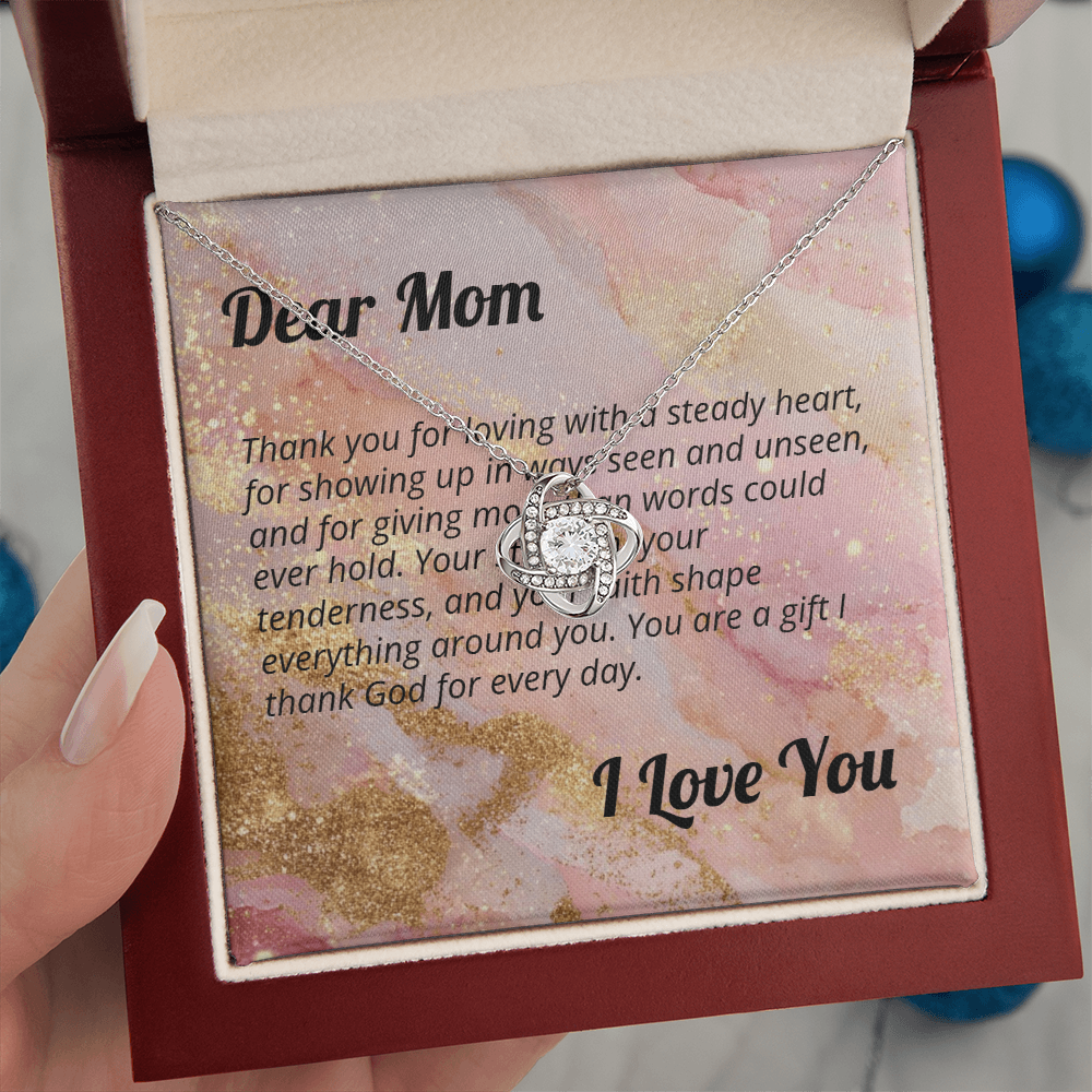 Dear Mom - Mother's Day Devotional Love Knot Necklace